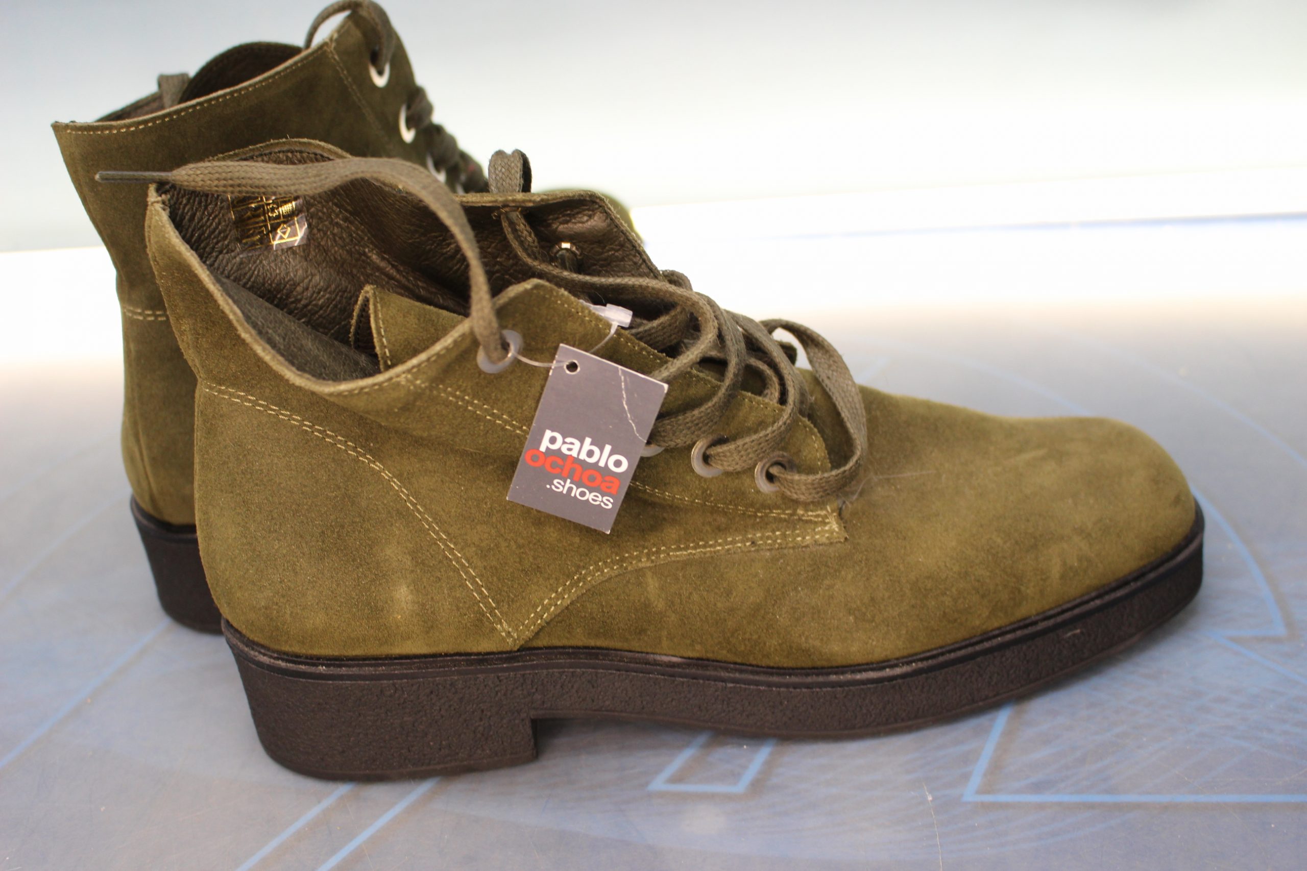IMG_5483 Botines con cordones piel verde. Talla 40. Nuevos. - Imagen 7