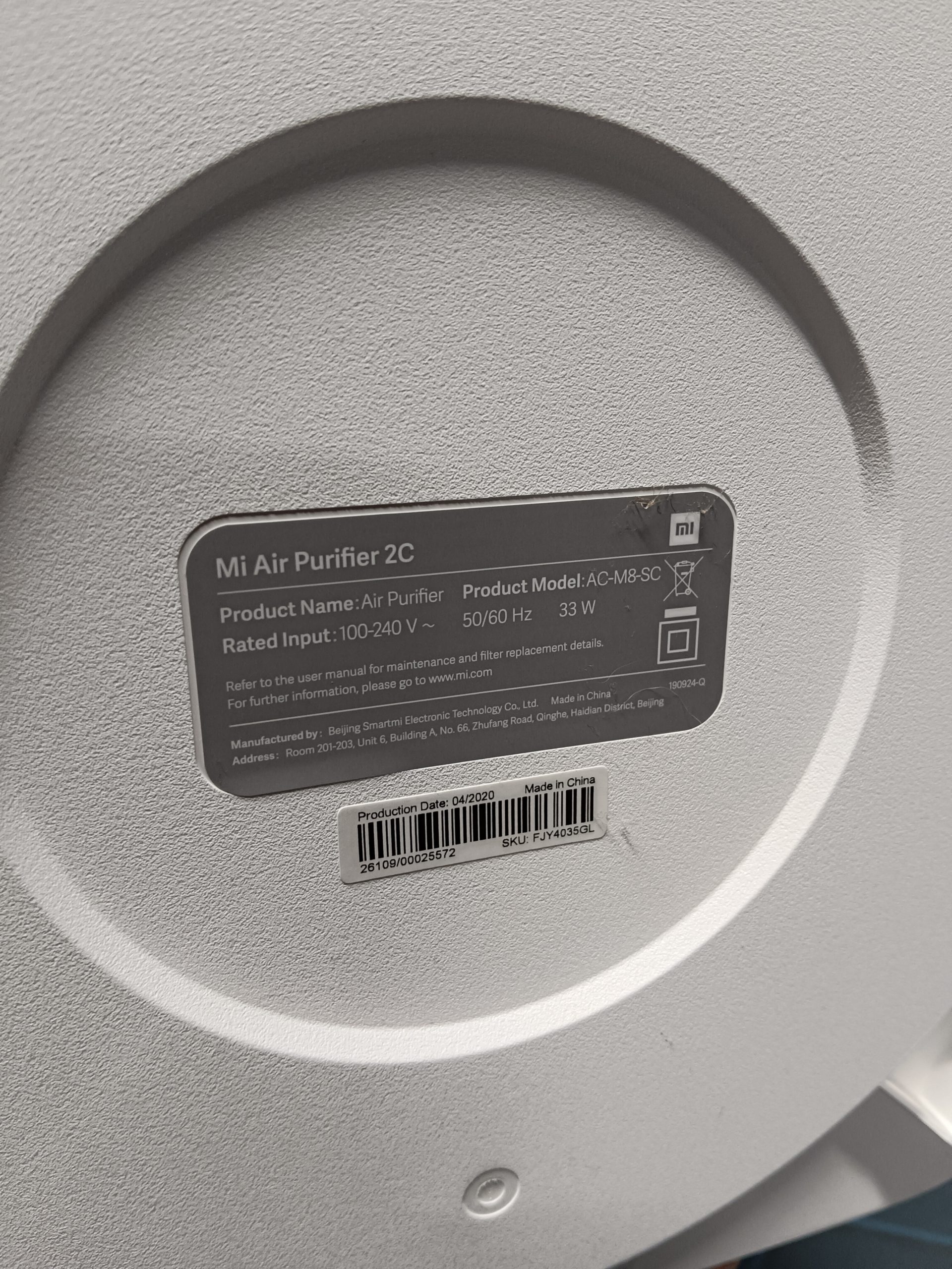 IMG_20240612_095449 PURIFICADOR DE AIRE Xiaomi Mi Air Purifier 2C - Imagen 6