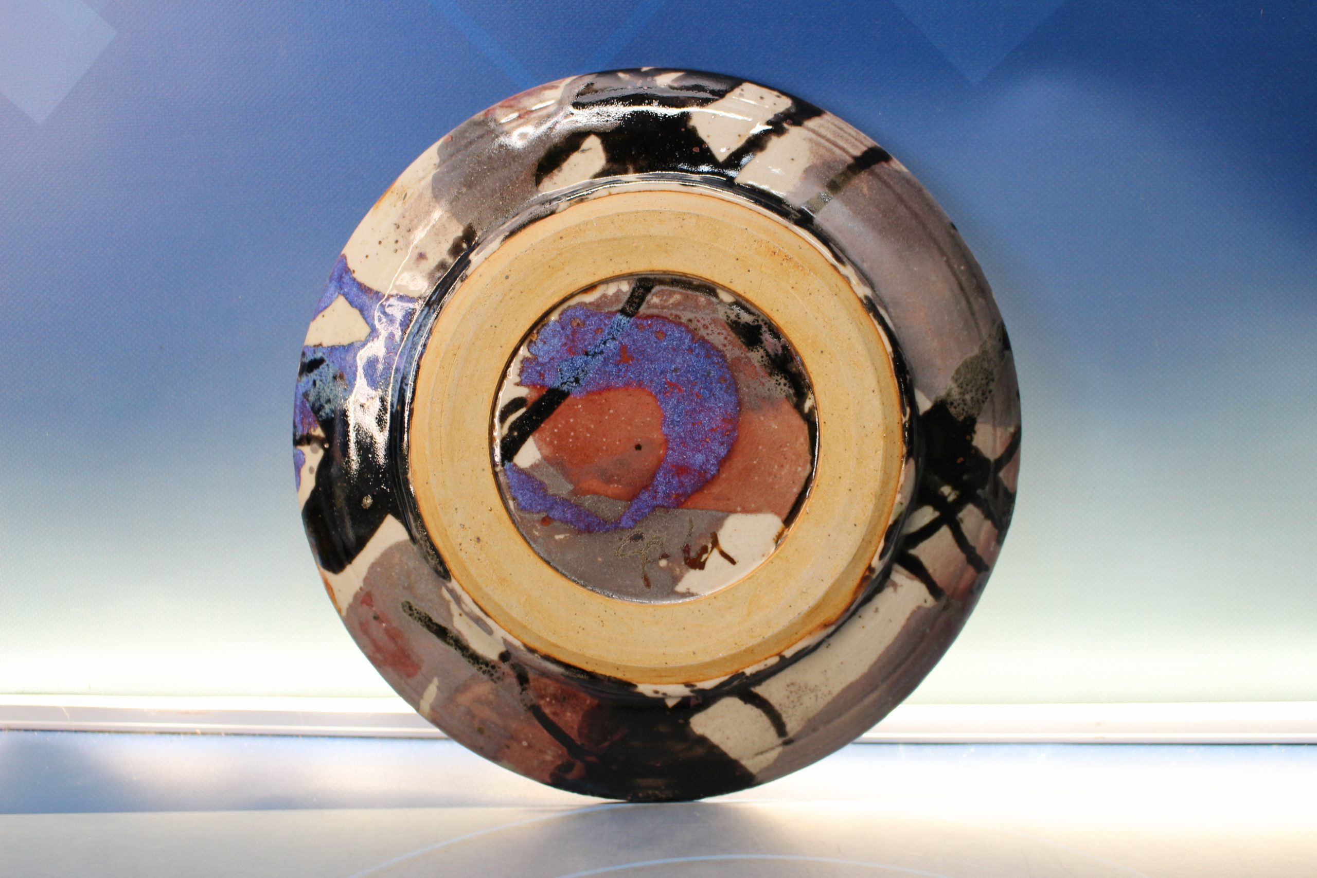 Plato cerámica artística contemporánea. - Imagen 3