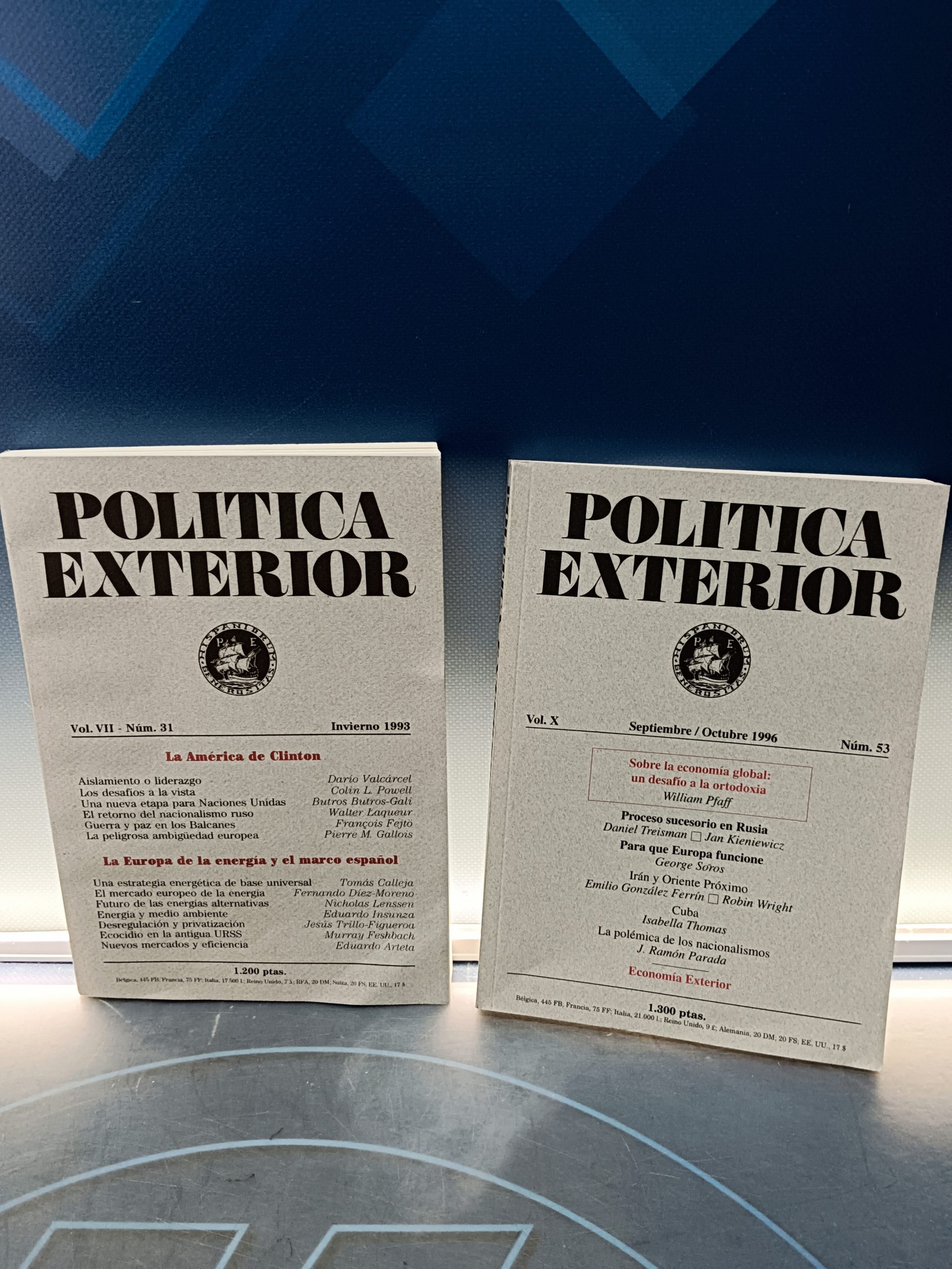 Revista, politica exterior  nº 31 y 53