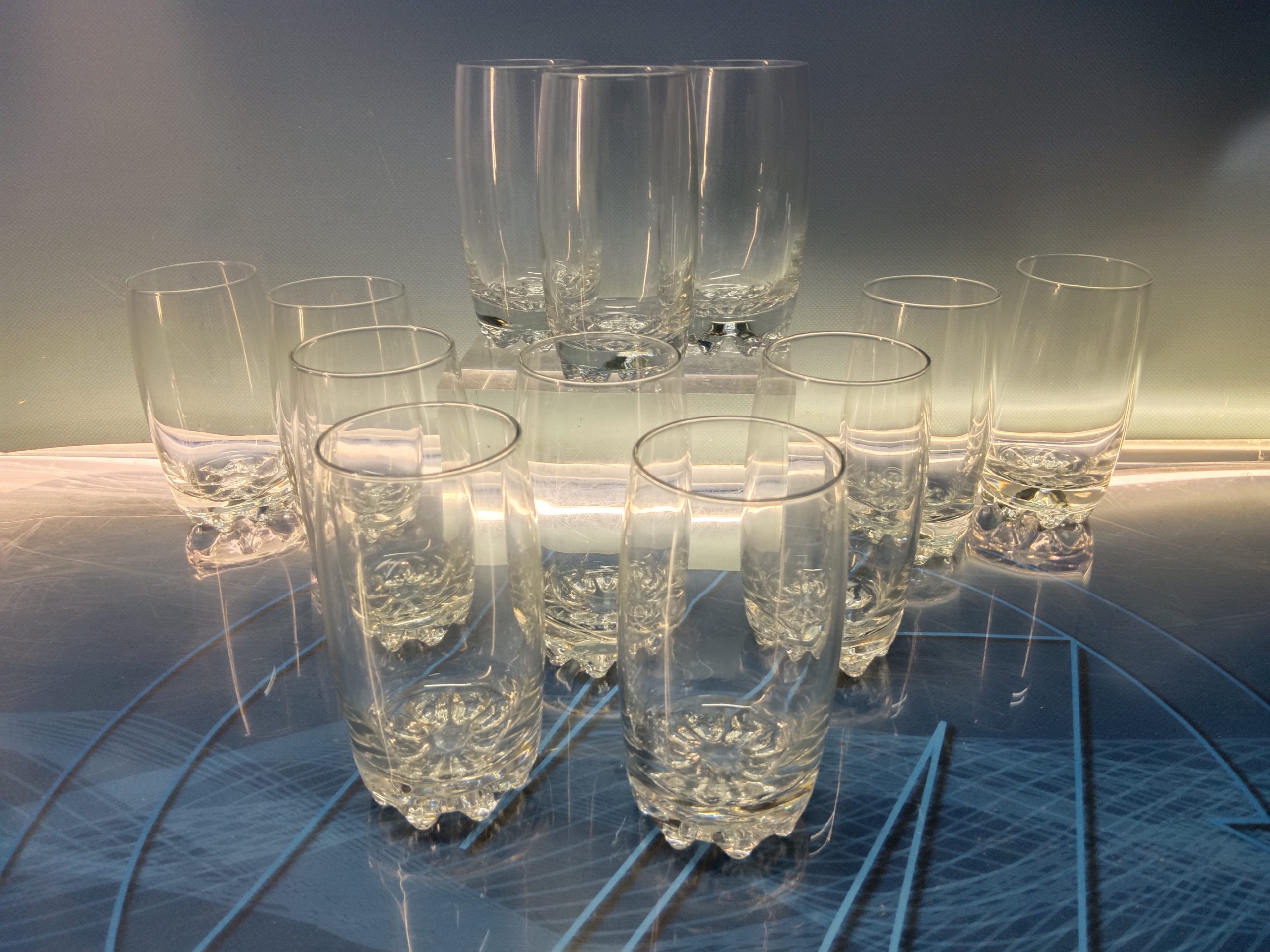 Juego de 12 vasos, Vasos altos, 12 piezas, cristal , made in italy