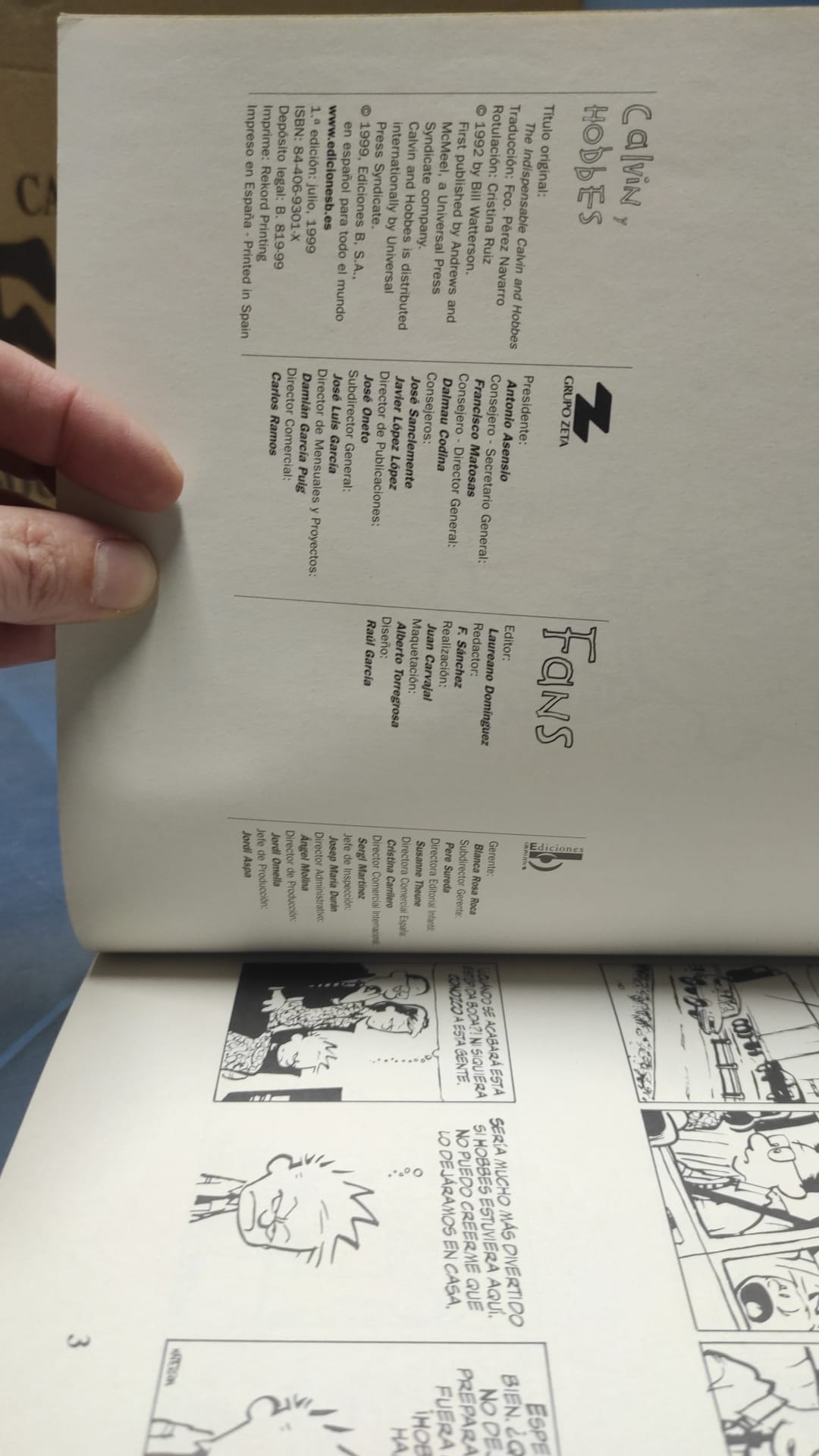 Peor... imposible. Calvin y Hobbes - Bill Watterson. Fans nº 18. Ed. B. - Imagen 2
