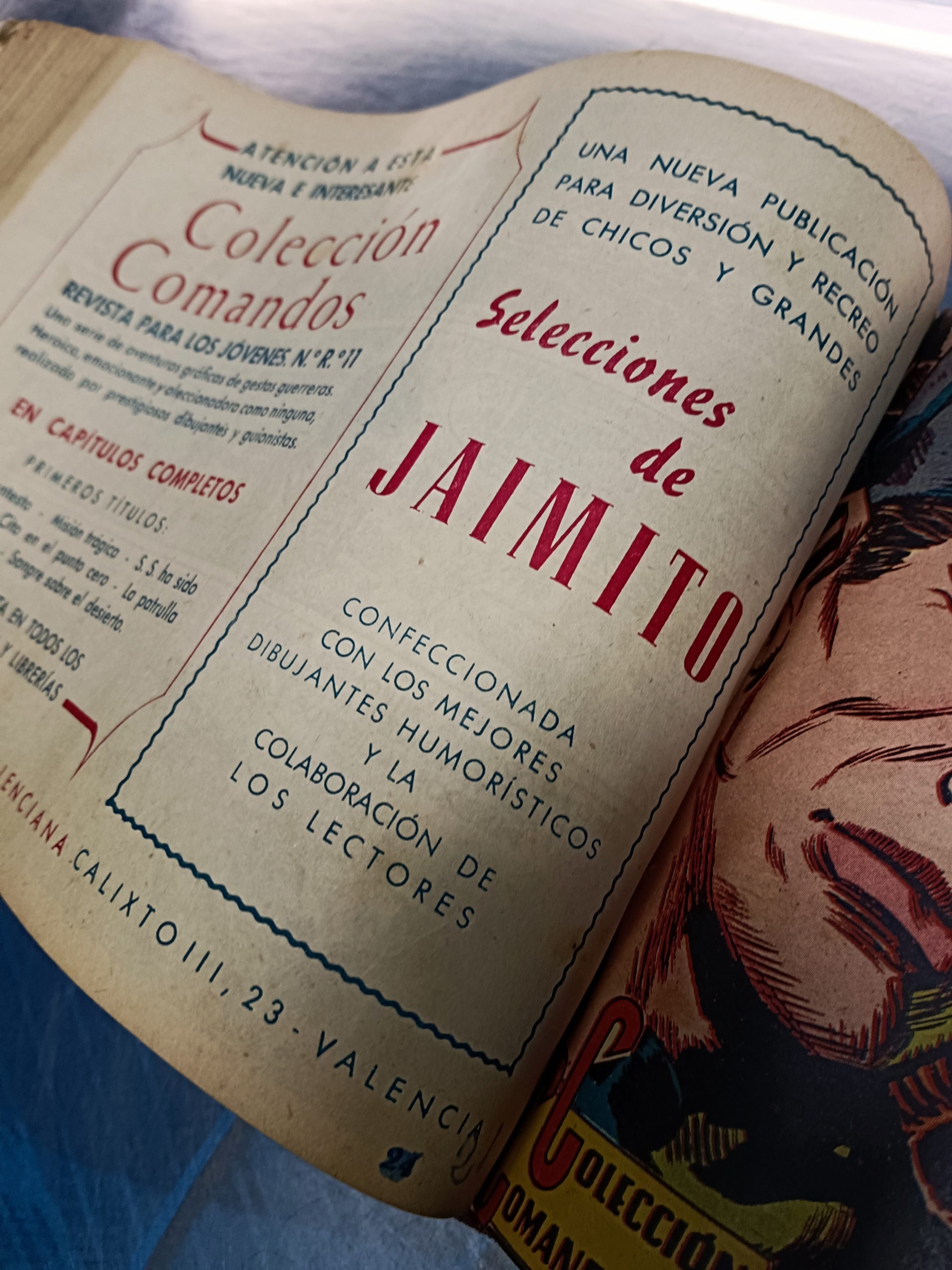 IMG_20250309_194527 tebeo apaisado cómic, COLECCIÓN COMANDOS,  53 NÚMEROS,  ENCUADERNADOS ORIGINAL. EDIT.VALENCIANA 1954 - Imagen 10