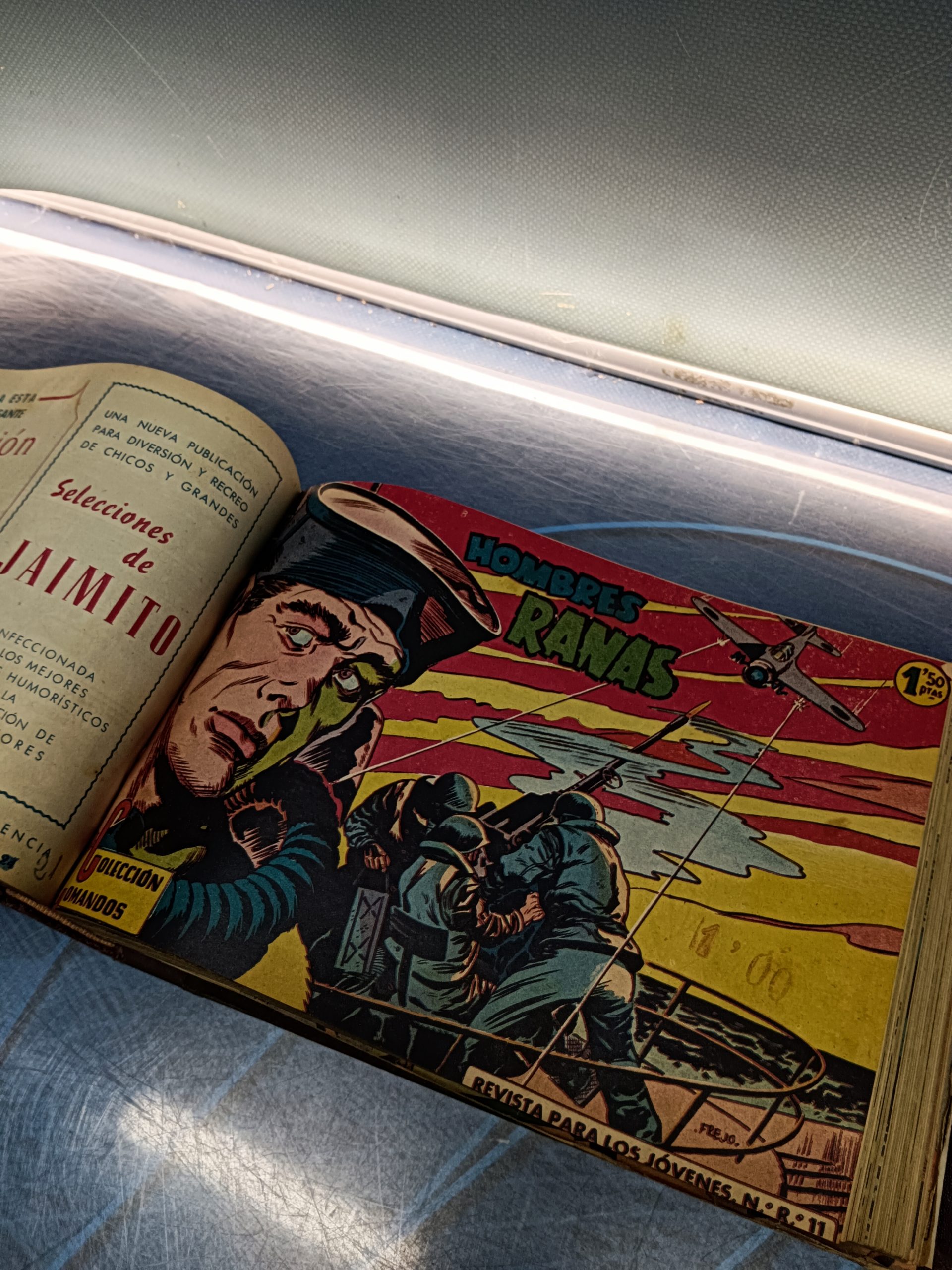 IMG_20250309_194529 tebeo apaisado cómic, COLECCIÓN COMANDOS,  53 NÚMEROS,  ENCUADERNADOS ORIGINAL. EDIT.VALENCIANA 1954 - Imagen 11