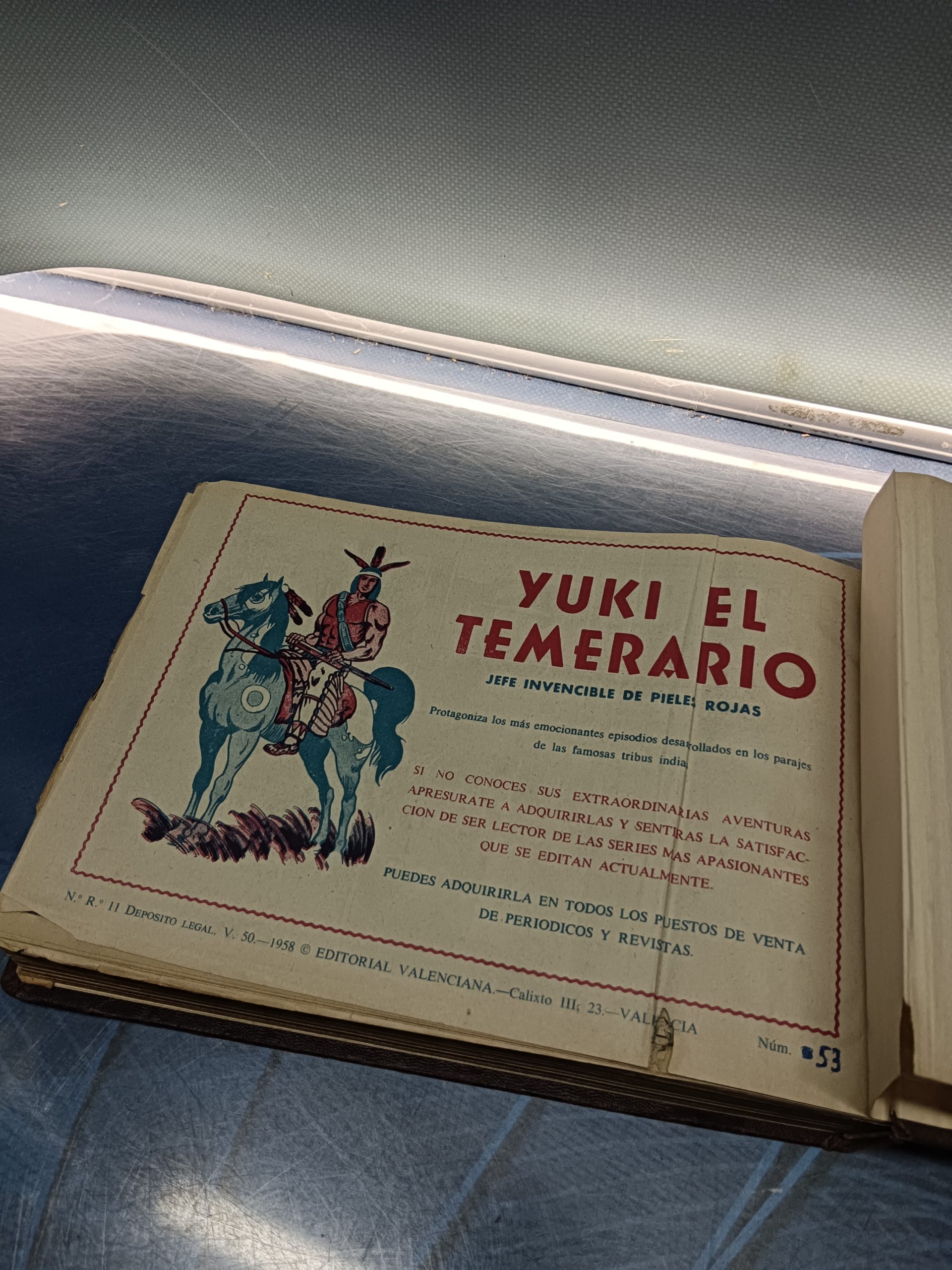 IMG_20250309_194812 tebeo apaisado cómic, COLECCIÓN COMANDOS,  53 NÚMEROS,  ENCUADERNADOS ORIGINAL. EDIT.VALENCIANA 1954 - Imagen 16