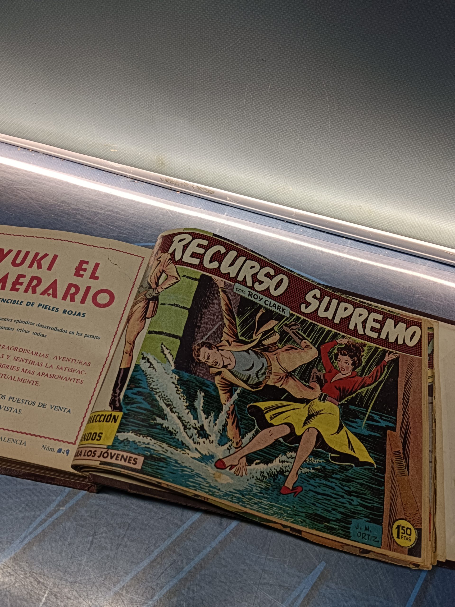 IMG_20250309_194821 tebeo apaisado cómic, COLECCIÓN COMANDOS,  53 NÚMEROS,  ENCUADERNADOS ORIGINAL. EDIT.VALENCIANA 1954 - Imagen 17