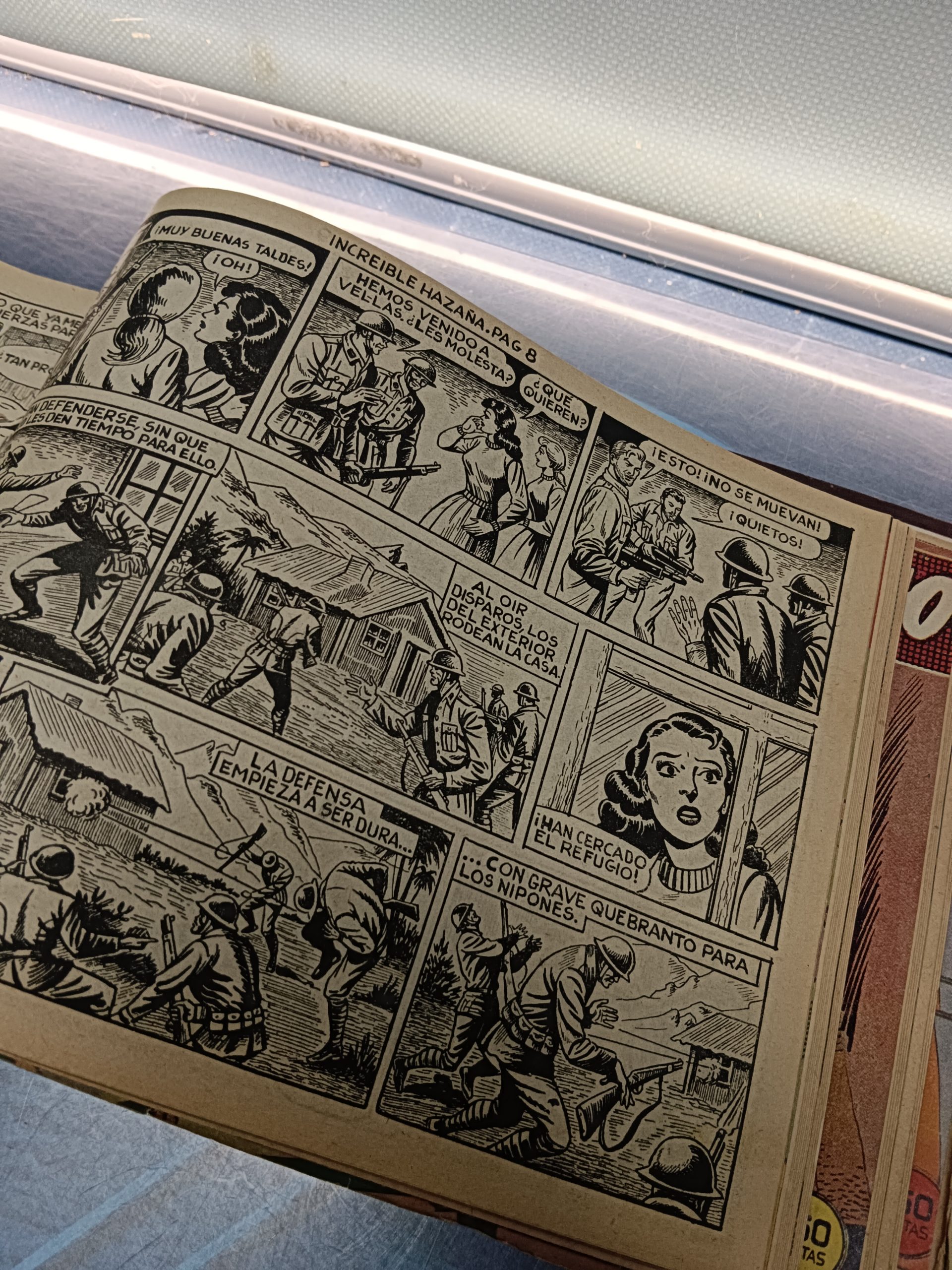 IMG_20250309_194829 tebeo apaisado cómic, COLECCIÓN COMANDOS,  53 NÚMEROS,  ENCUADERNADOS ORIGINAL. EDIT.VALENCIANA 1954 - Imagen 18