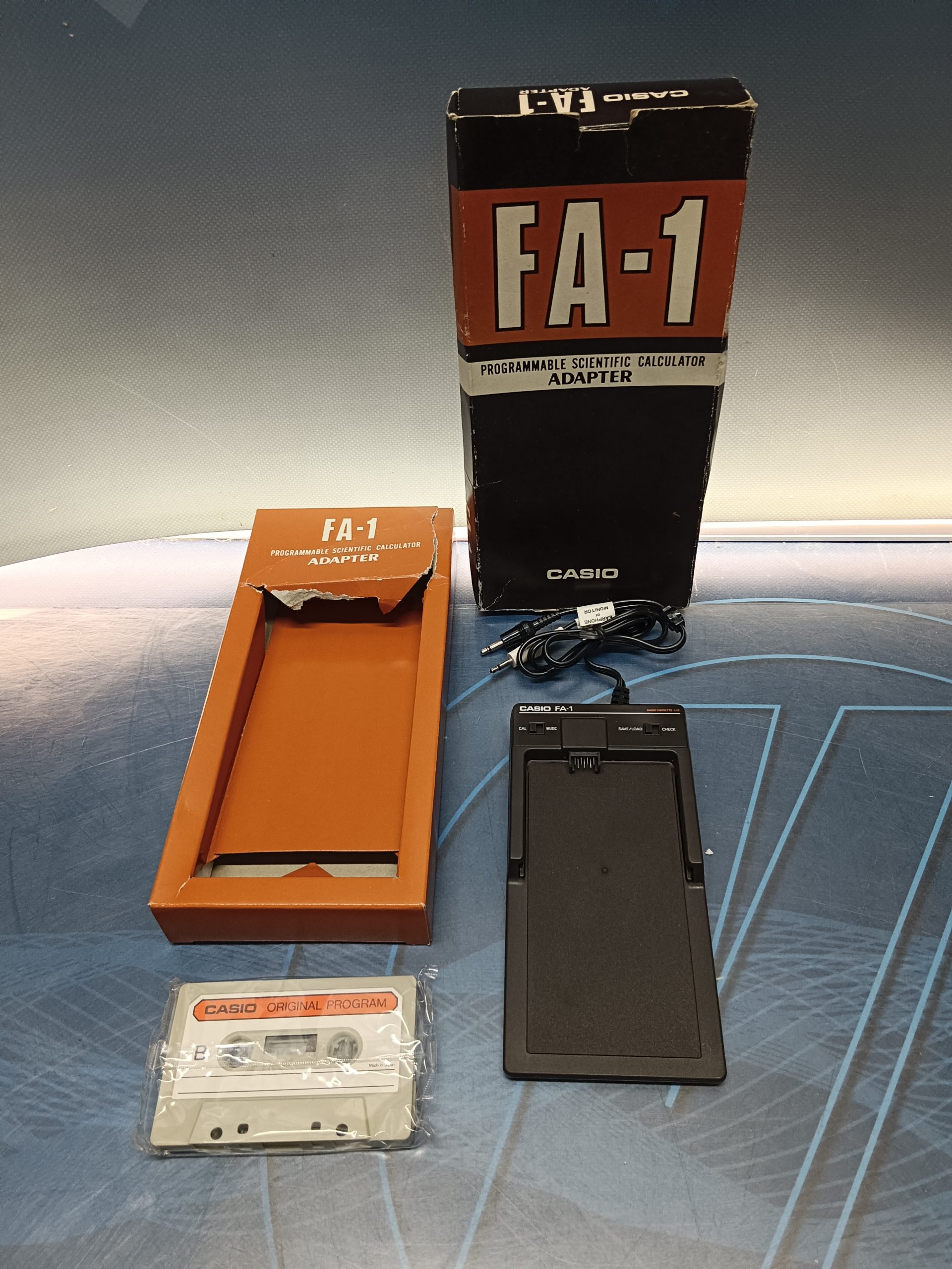 casio PROGRAMMABLE SCIENTIFIC CALCULATOR FA-1, en caja, Interfaz Casio FA-1 casete unidad interfaz adaptador