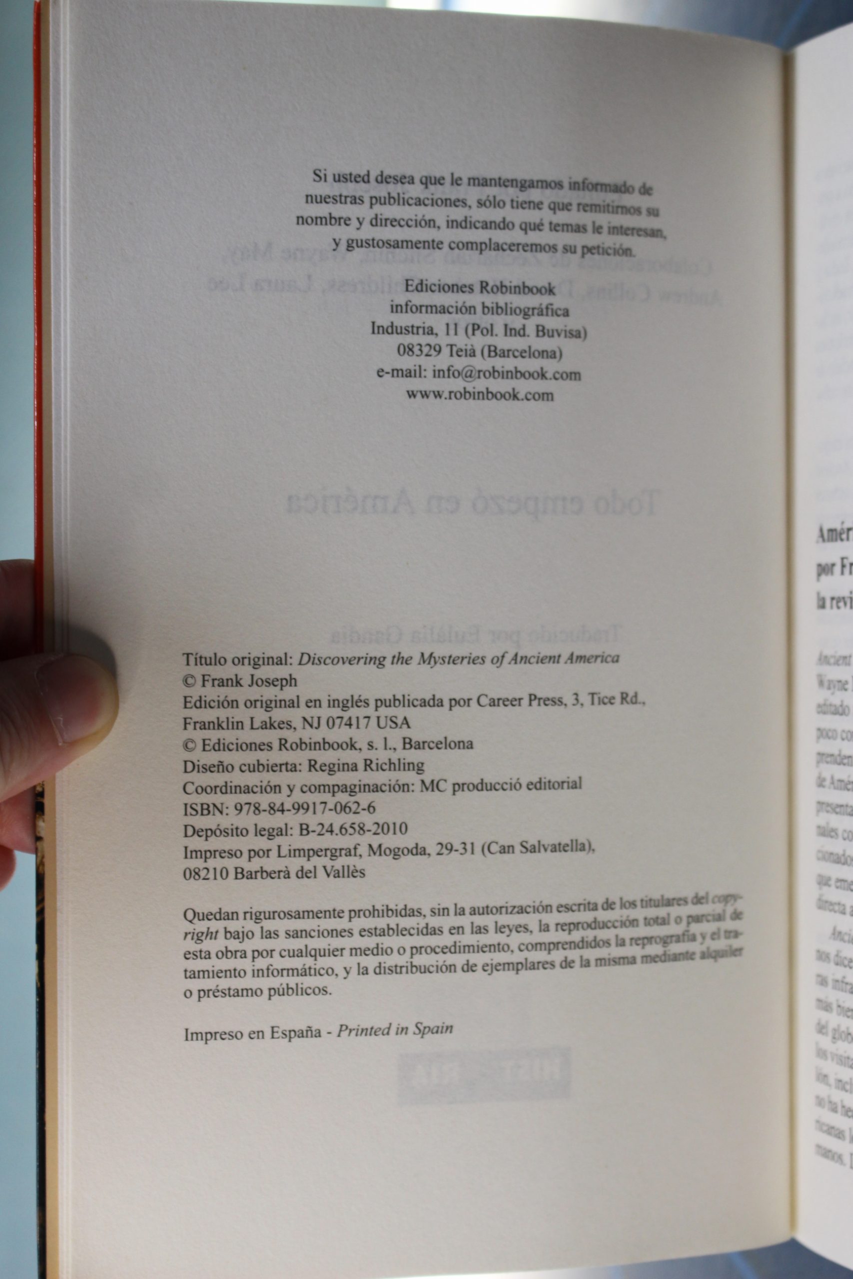 IMG_0776 Libro. Todo empezó en América. Misterios y leyendas. VVAA. - Imagen 3