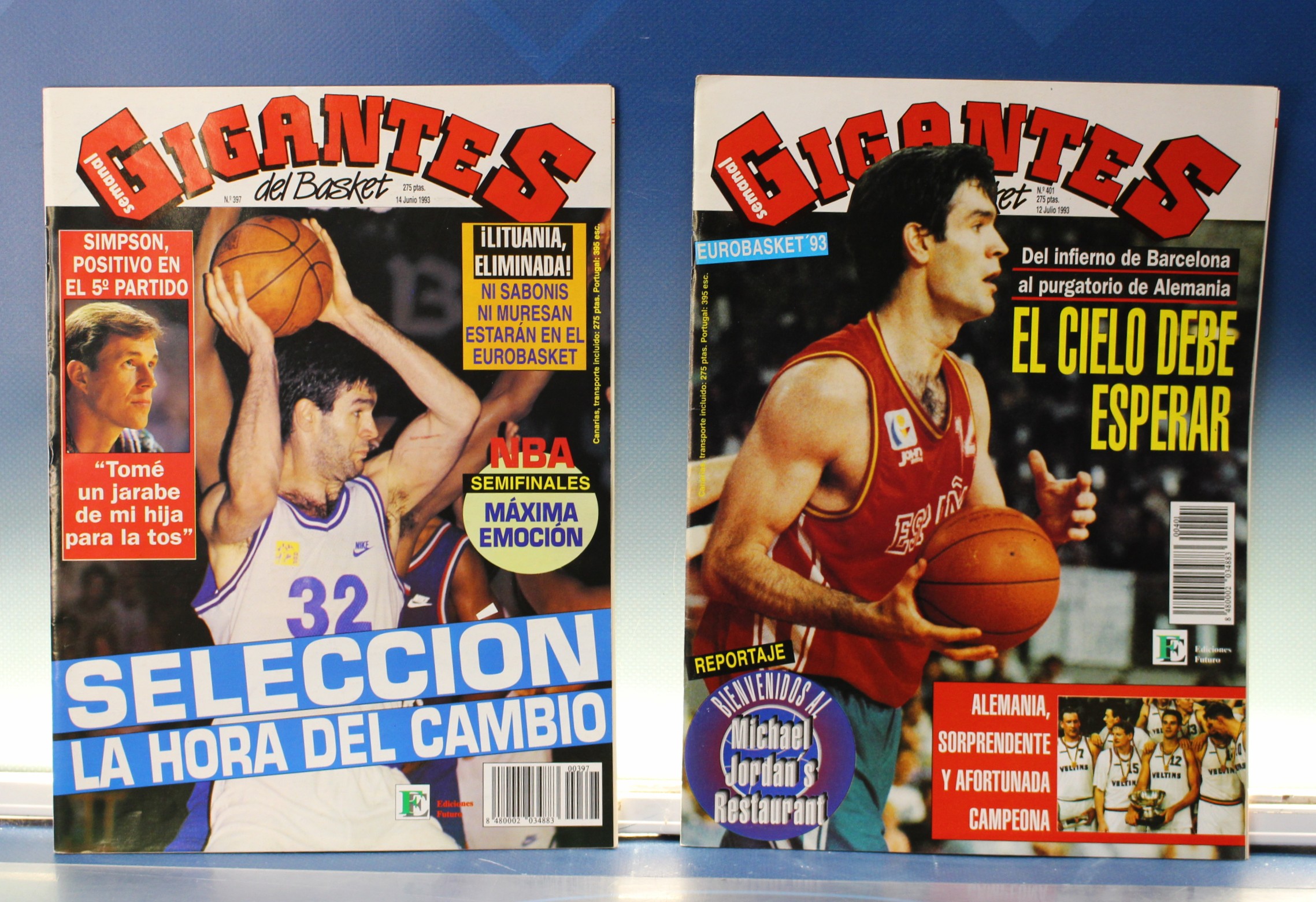Revistas Baloncesto: Gigantes del Basket nº 397 y 401, 1993.