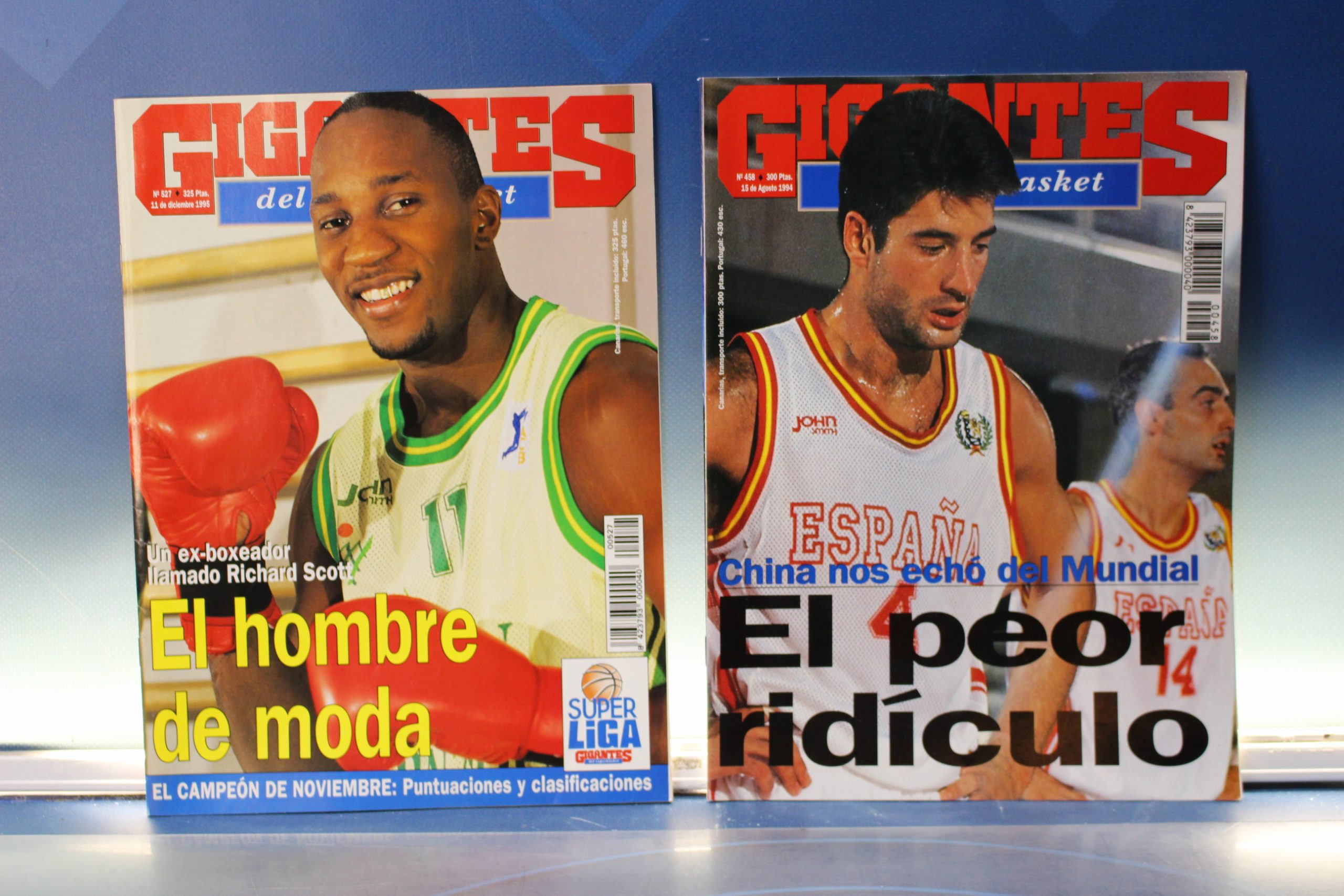 Revistas Baloncesto: Gigantes del Basket nº 458 y 527, 1994-95.