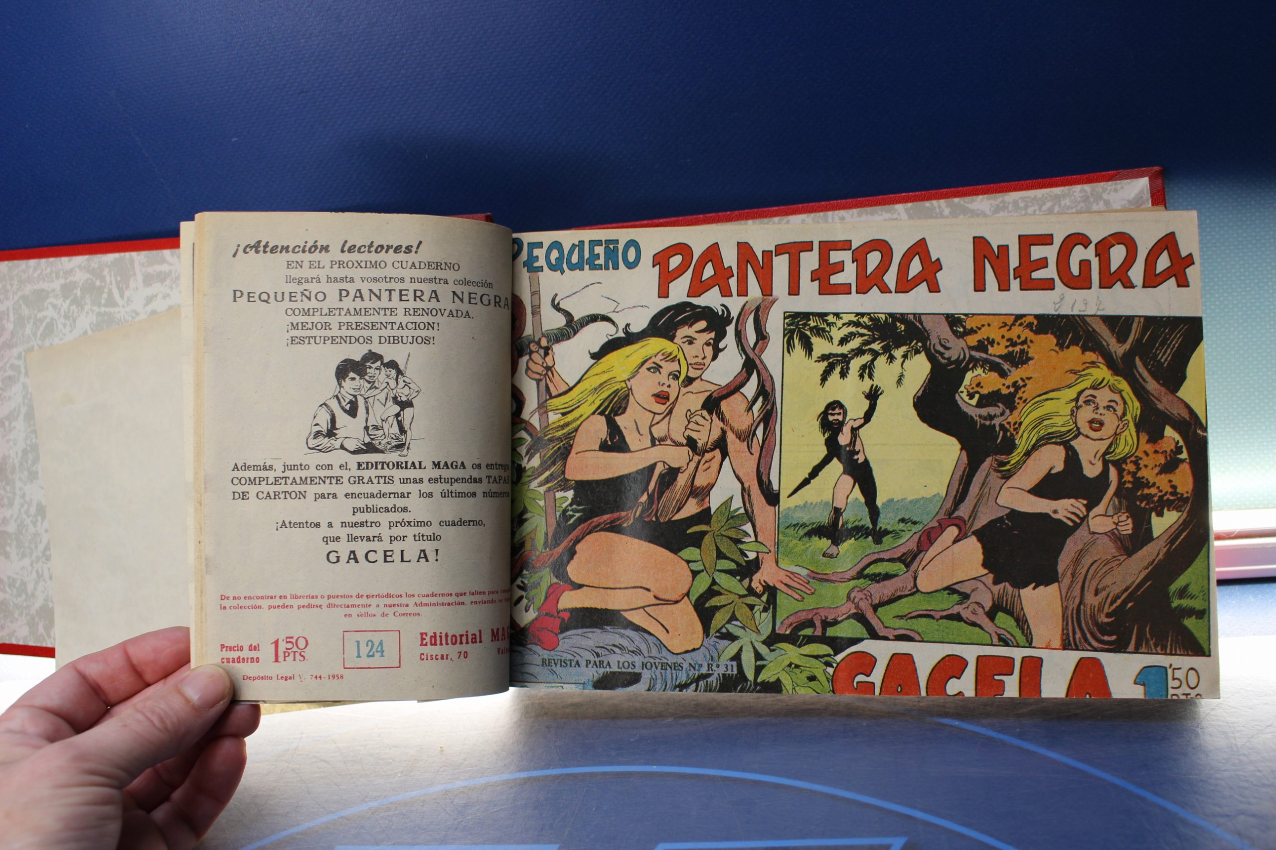 Tebeo antiguo. Pequeño Pantera Negra. Maga, 1960. Nº 124 al 178.