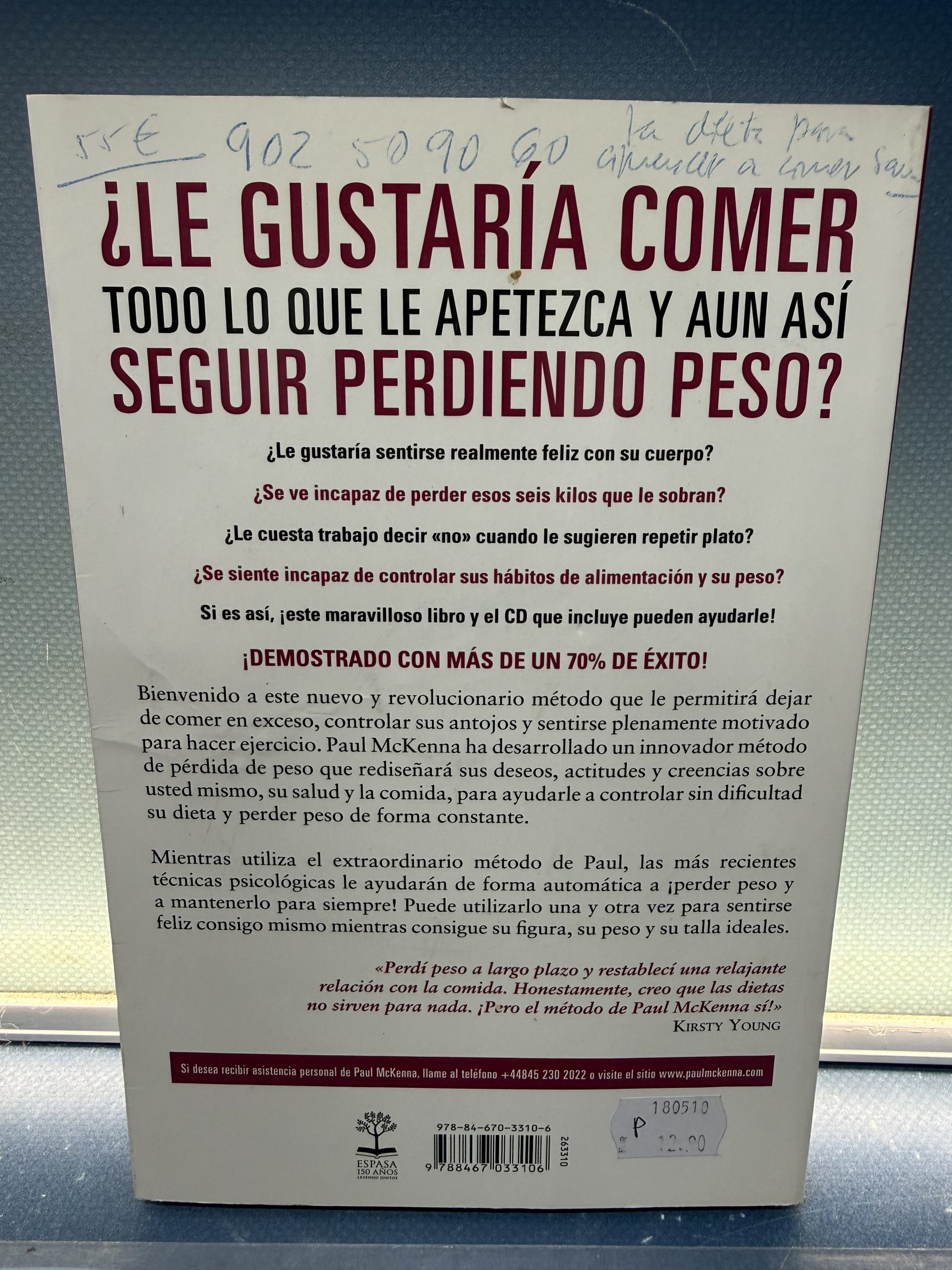 Puedo hacerte adelgazar Paul McKenna El guru mundial del adelgazamiento, incluye CD - Libro - Imagen 2