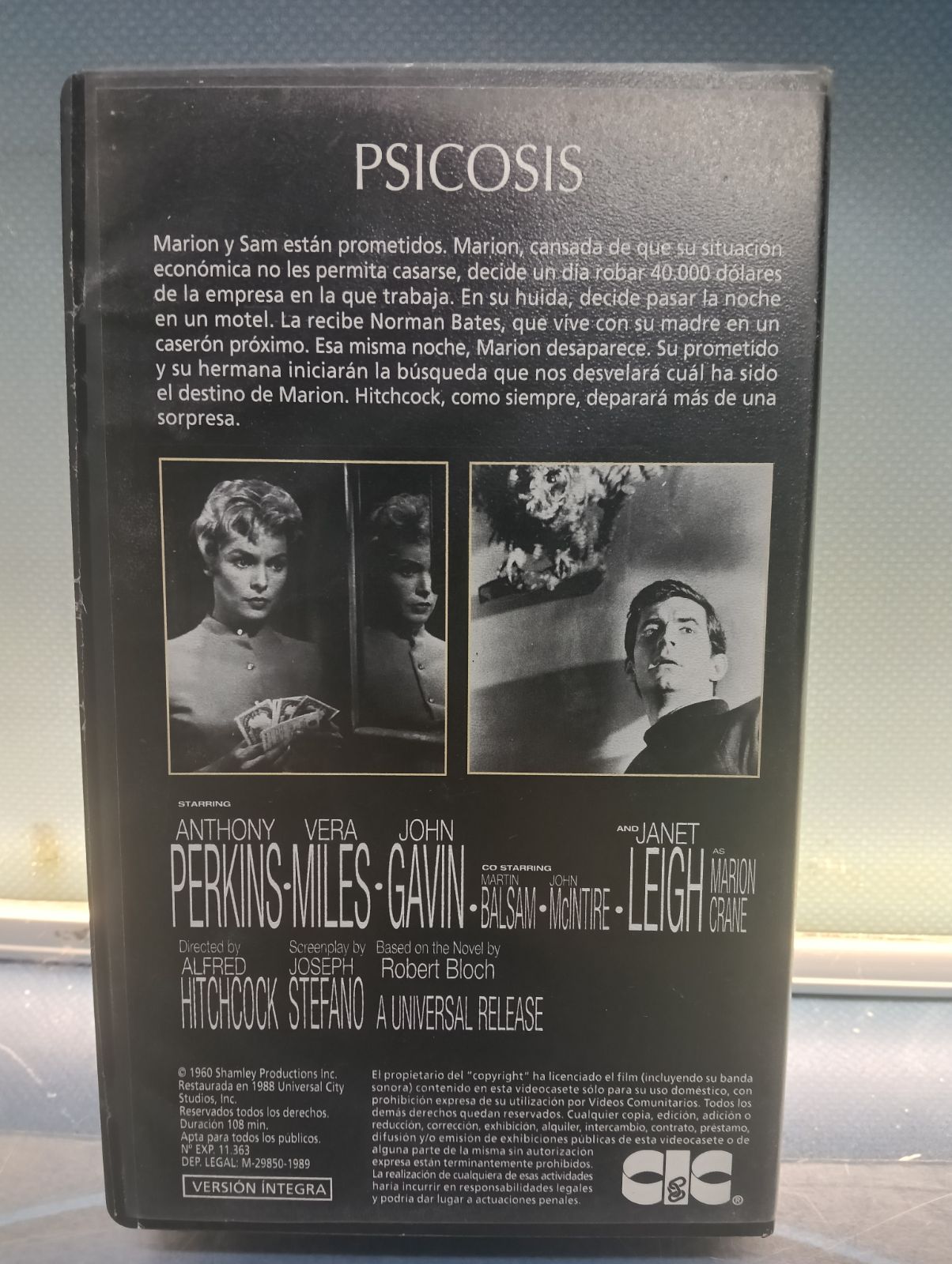 Alfred Hitchcock Psicosis - VHS - Imagen 2