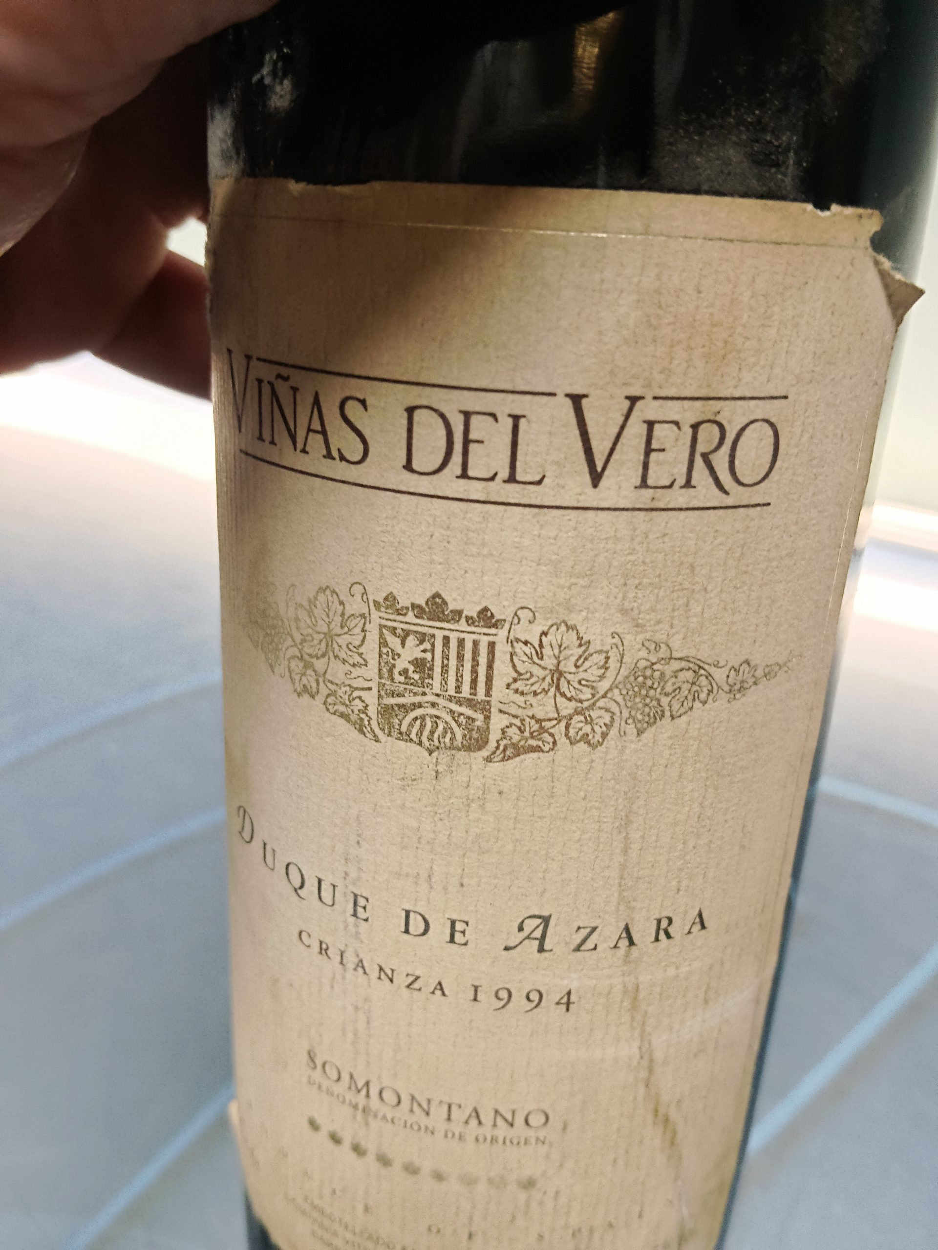 botella de vino VIÑAS DEL VERO Duque de azara 1994. SOMONTANO. - Imagen 4