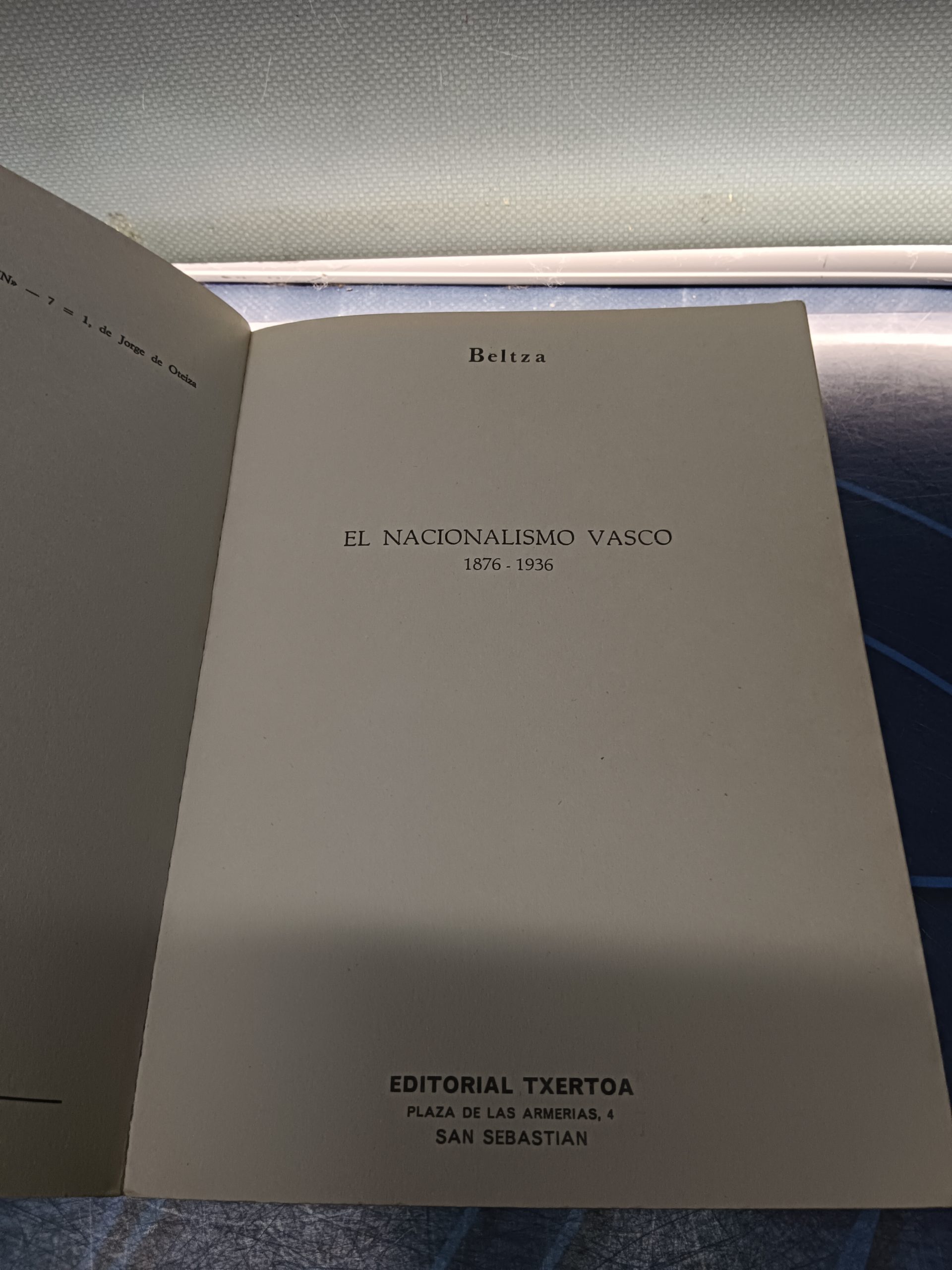 libro, EL NACIONALISMO VASCO 1876-1936, BELTZA - Imagen 3