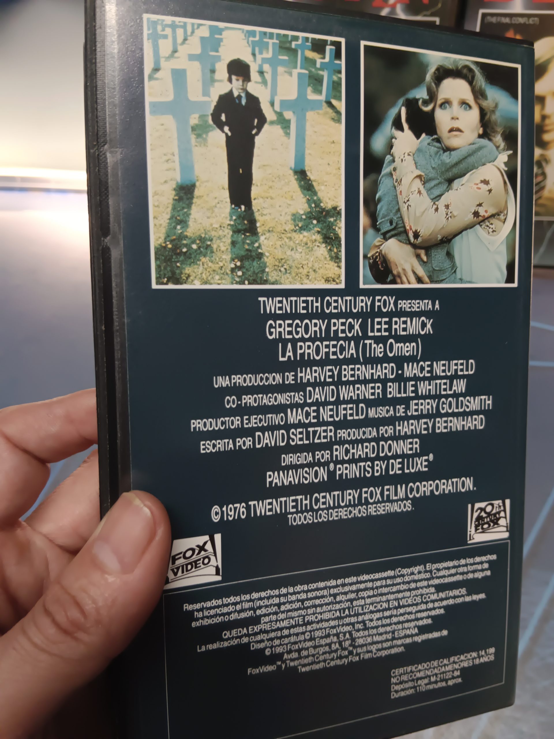 Lote 3 VHS , TRILOGÍA, LA PROFECIA-LA MALDICION DE DAMIEN-EL FINAL DE DAMIEN-THE OMEN-GREGORY PECK - Imagen 5