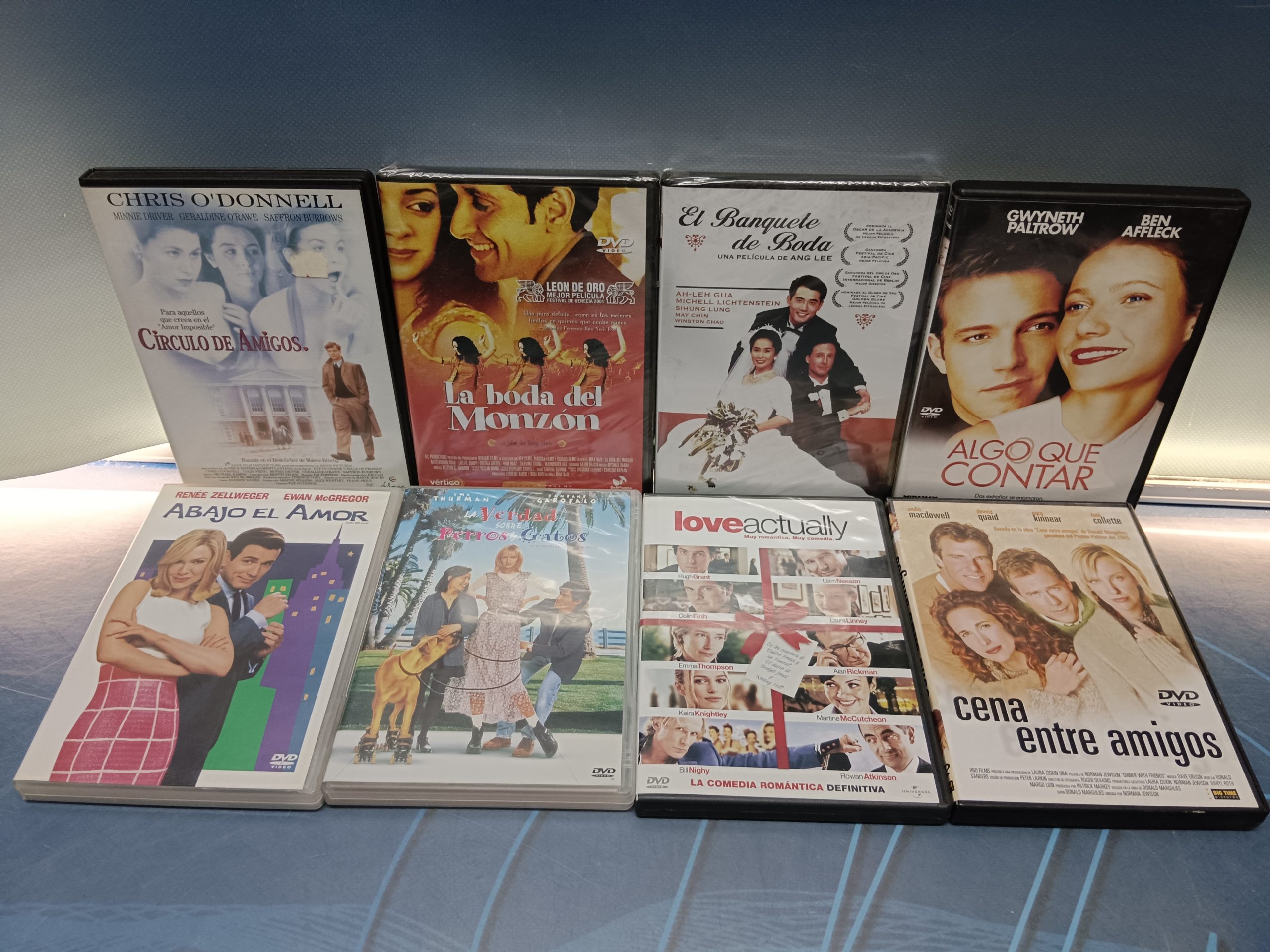 Lote 8 dvds romanticas, Algo que contar, Love actually, abajo el amor y mas