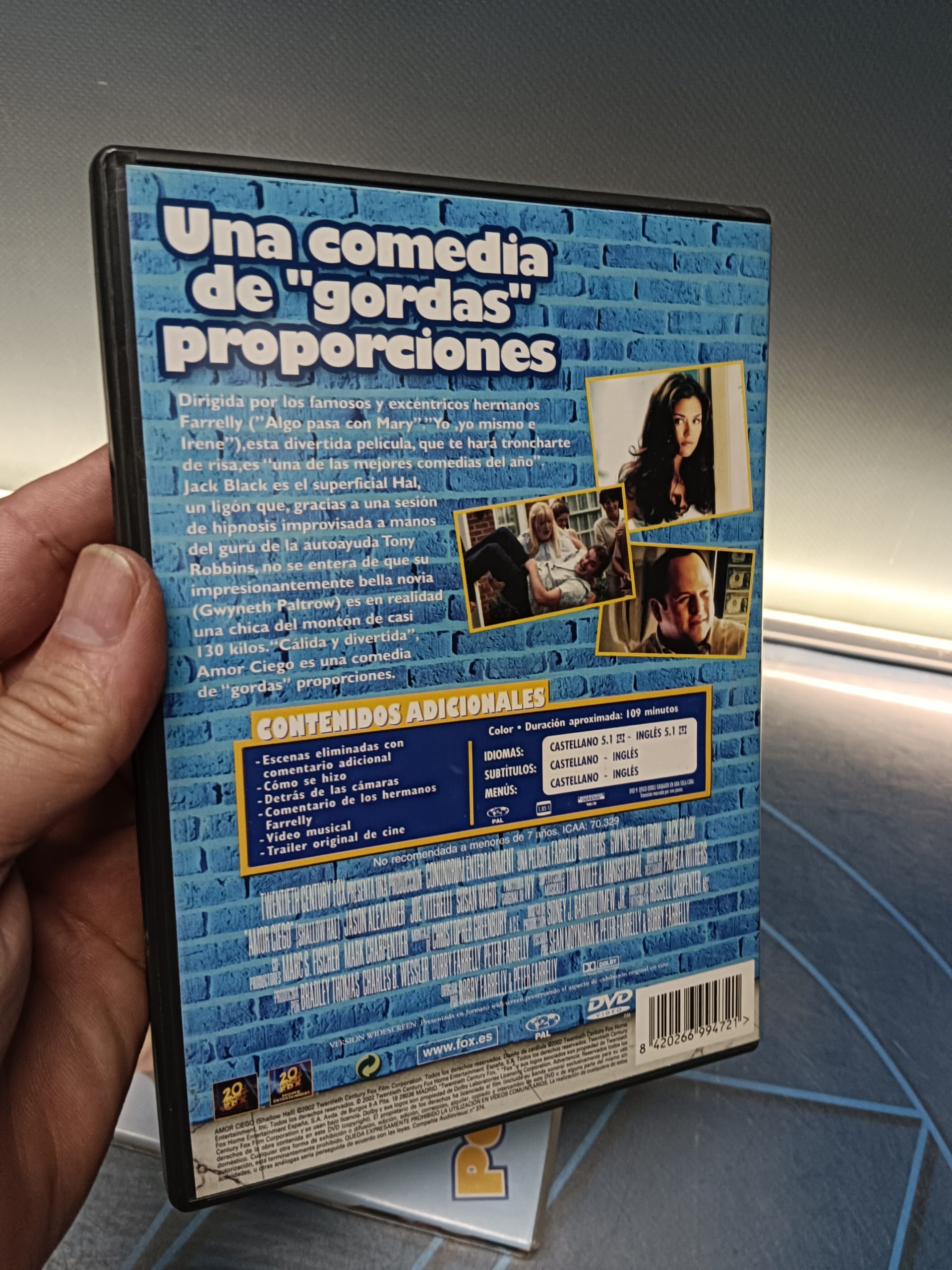 2 dvds, de los hermanos Farrelly. AMOR CIEGO + pegado a ti - Imagen 4