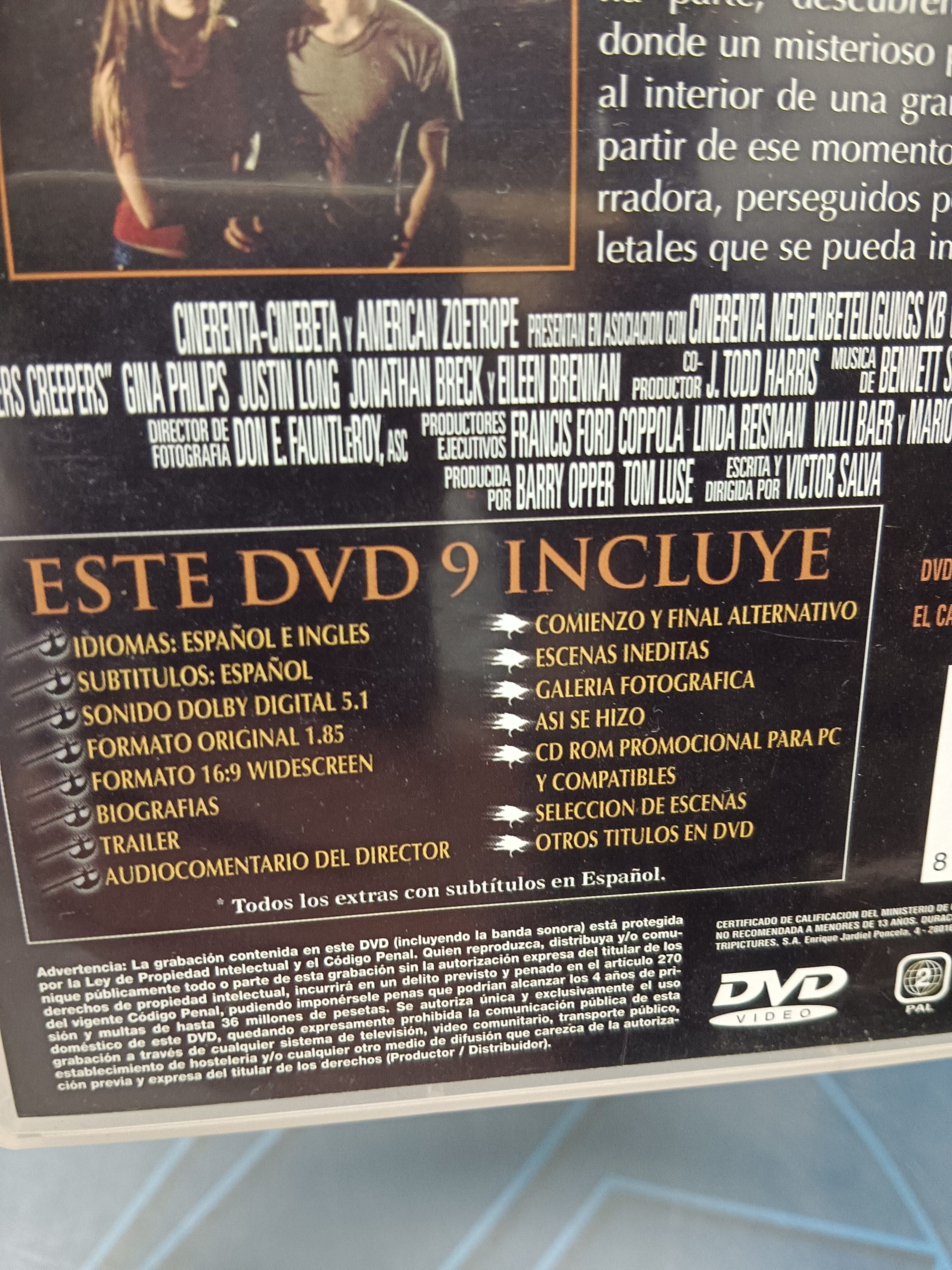 DvD, Jeepers Creepers Edición Especial, buscada - Imagen 4