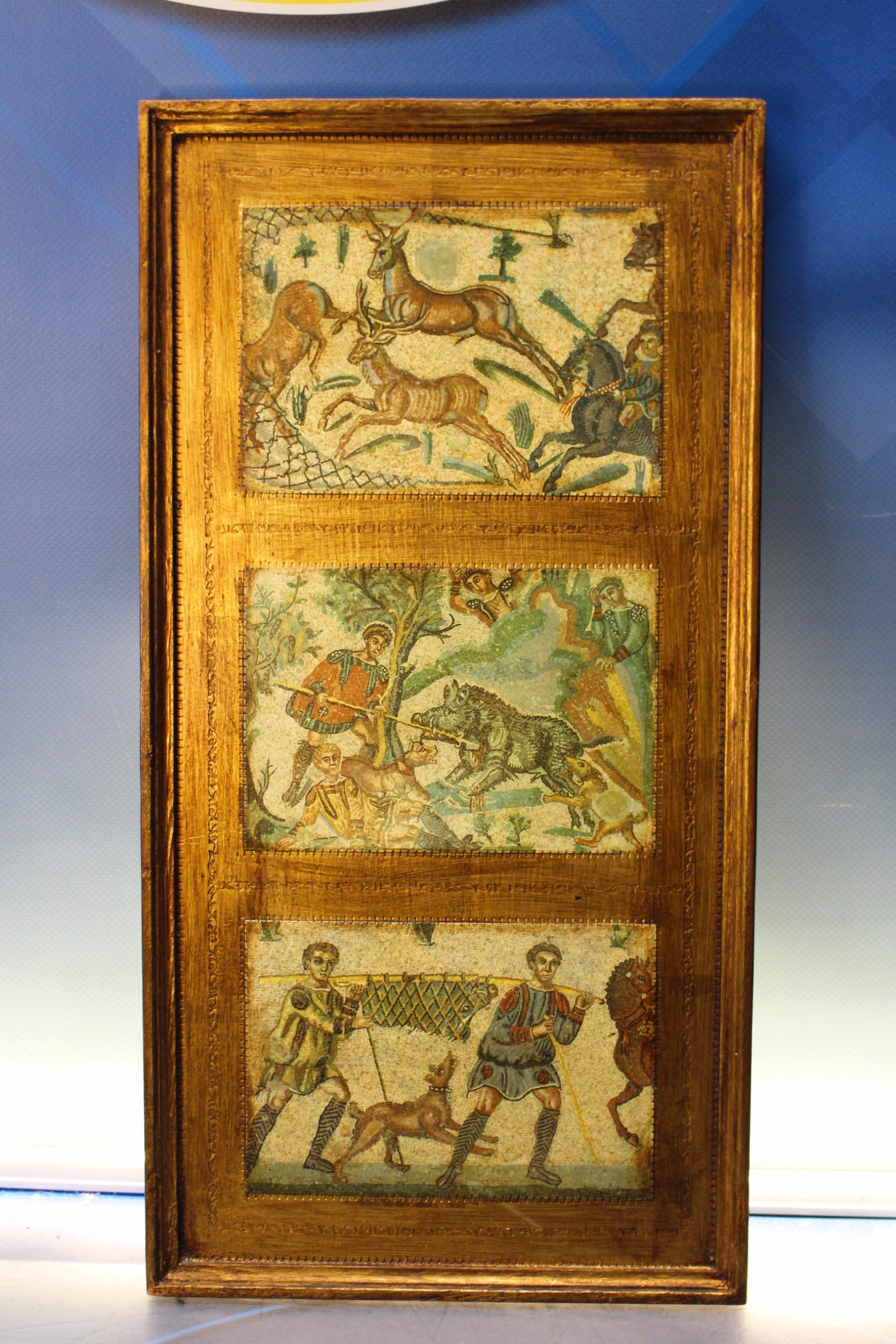 Cuadro decorativo con reproducciones de mosaicos romanos. - Imagen 2