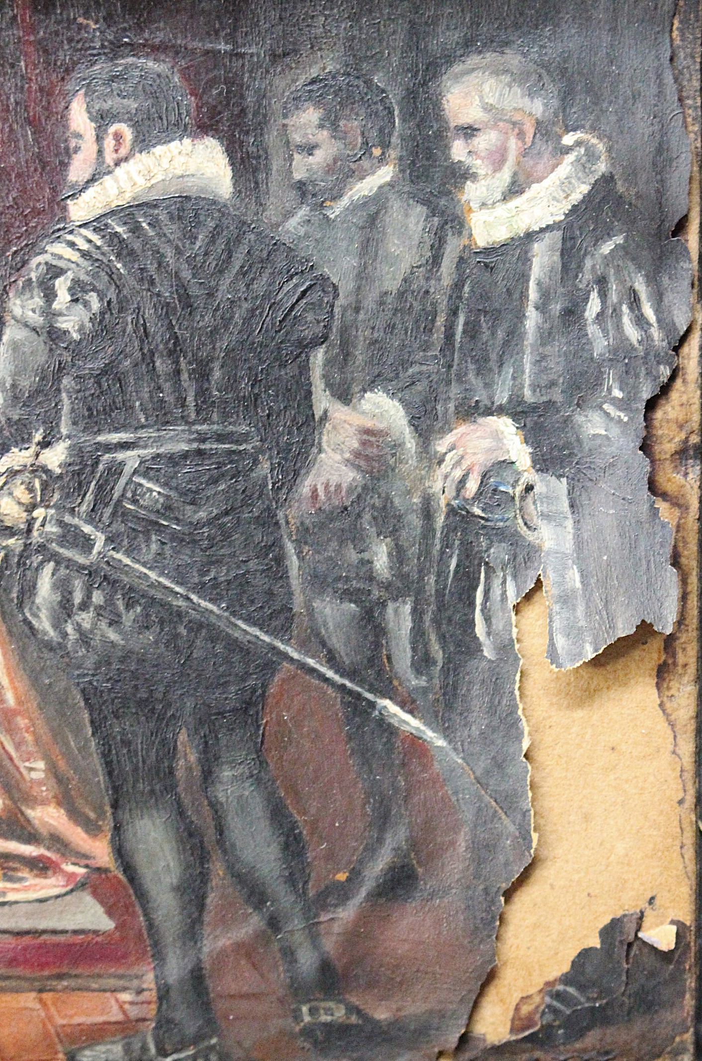 Reproducción de “Ultimos momentos de Felipe II” de Francisco Jover y Casanova. Óleo sobre papel. - Imagen 7