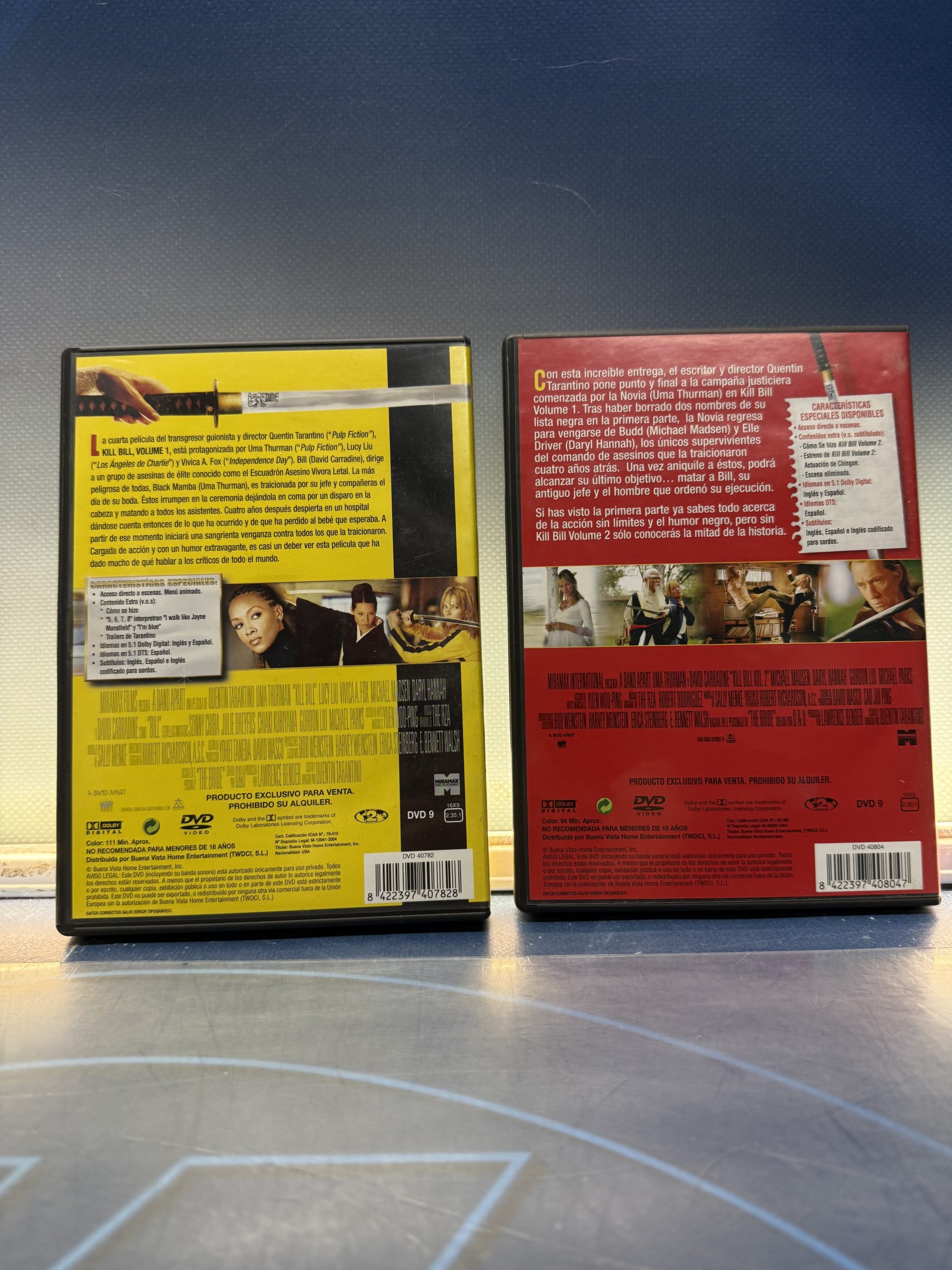 Lote 2 DVDS, KILL BILL, volumen 1 y 2 - Imagen 2