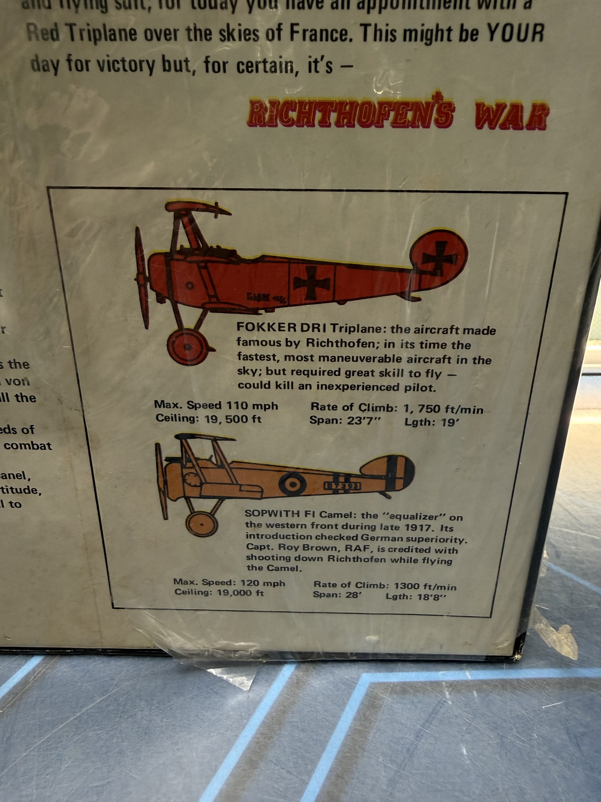 Juego de mesa Richthofen's War The air war 1916-1918 - Imagen 5