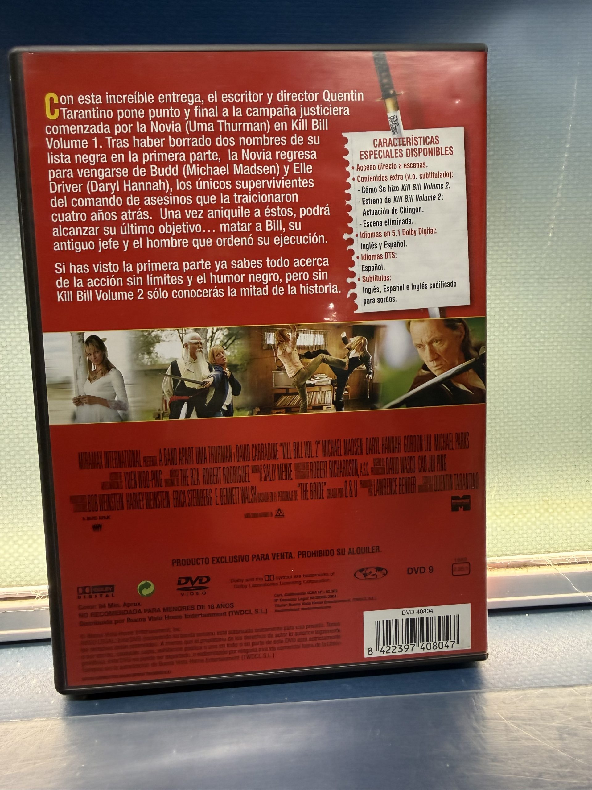 Lote 2 DVDS, KILL BILL, volumen 1, 2 y 1 BONUS - Imagen 5