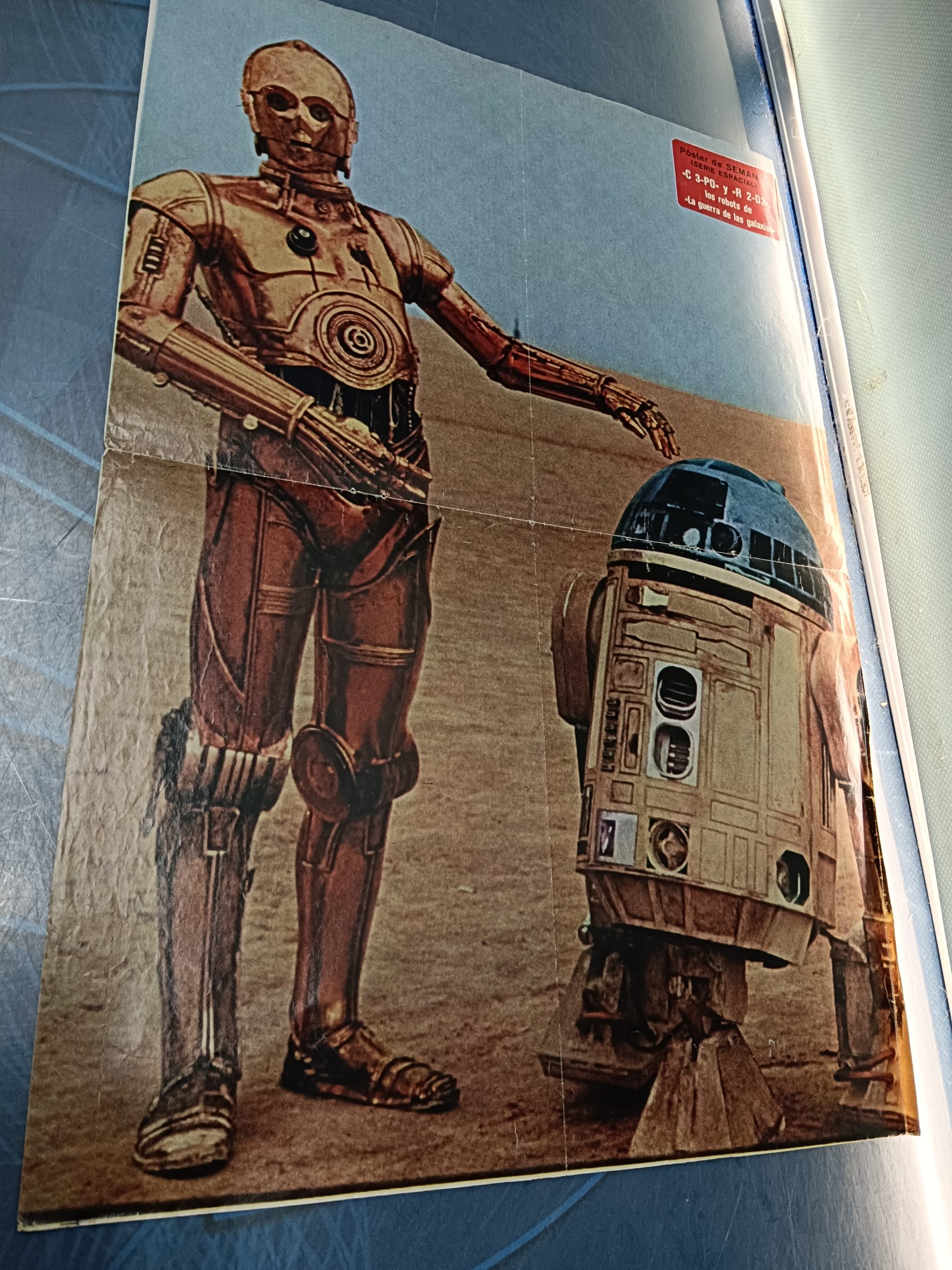 Poster de la revista Semana -La guerra de las Galaxias (1978) Star Wars 47x33 cm C3PO y R2D2