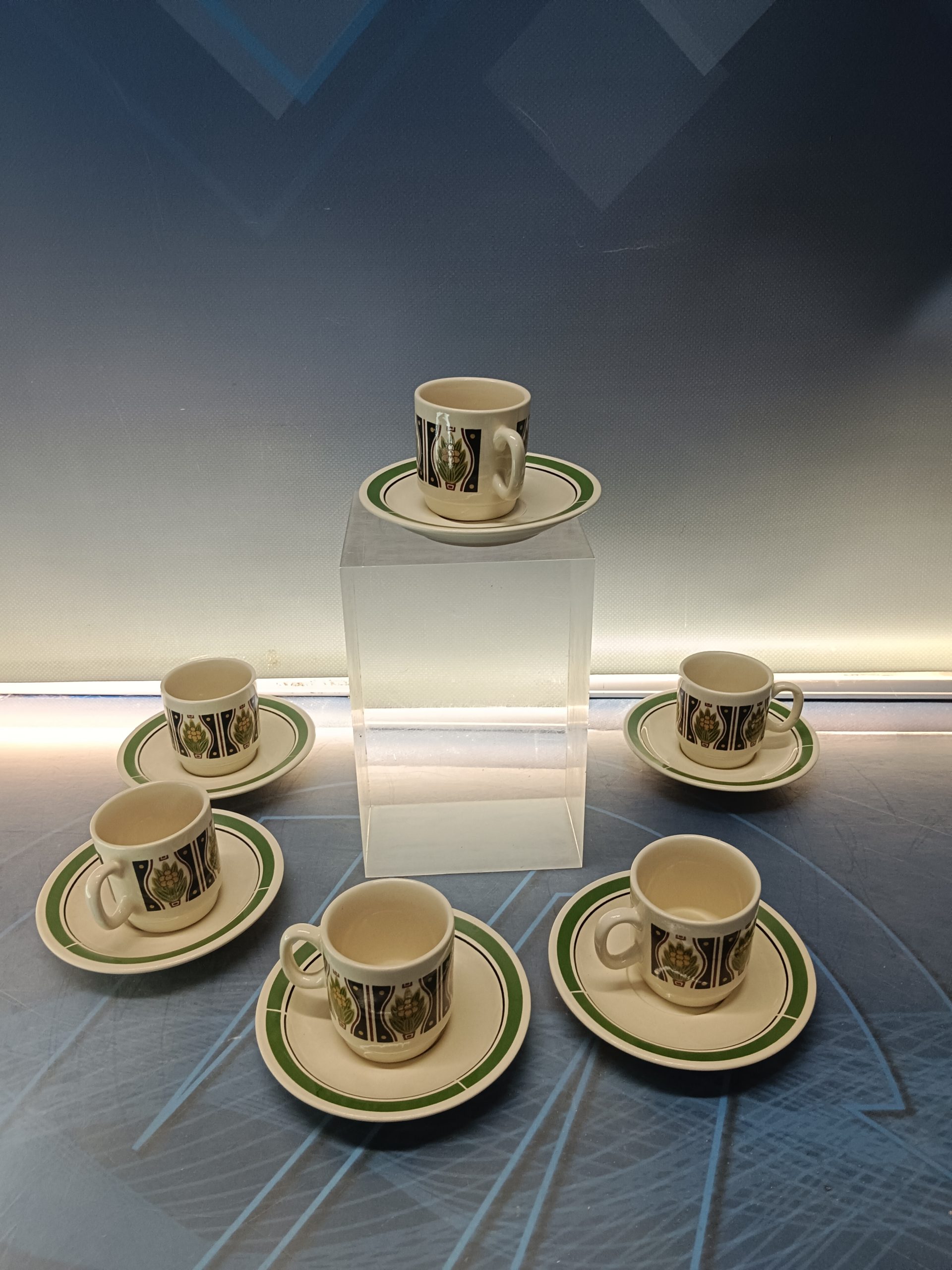 Juego de Te YU-QUAN, tazas 5 cm, platos de 10,5 cm de diametro